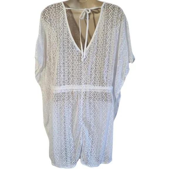 PRIMARK White Lace Beach Swim Suit Cover Up - Women's M 8/10 - Picture 2 of 7